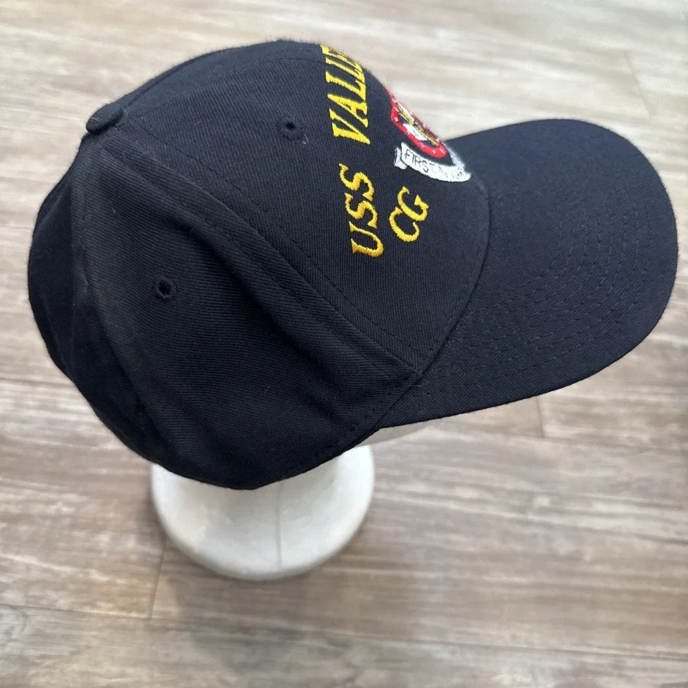The Corps‎ USS VALLEY FORGE CG 50 Logo Blue Baseball Cap Hat One Size